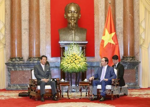  Chủ tịch nước Trần Đại Quang tiếp đại sứ đặc biệt Việt-Nhật Ryotaro Sugi - ảnh 1